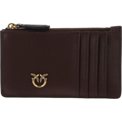 Pinko, Damen, Portemonnaie, Airone Cardholder, Braun, Gold Pinko, Damen, Portemonnaie, Airone Cardholder, Braun, Gold