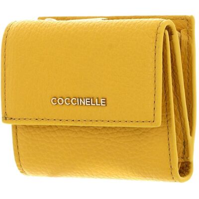 Coccinelle Damen, Portemonnaie, Metallic Soft Wallet Grained Leather, Gelb Coccinelle Damen, Portemonnaie, Metallic Soft Wallet Grained Leather, Gelb