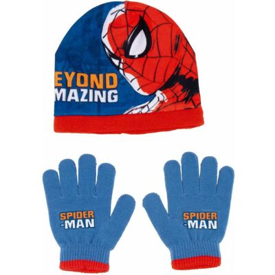 Spiderman, Mädchen, Mütze, Mütze und Handschuhe Great power Blau Rot, Mehrfarbig, (51 - 54) Spiderman, Mädchen, Mütze, Mütze und Handschuhe Great power Blau Rot, Mehrfarbig, (51 - 54)