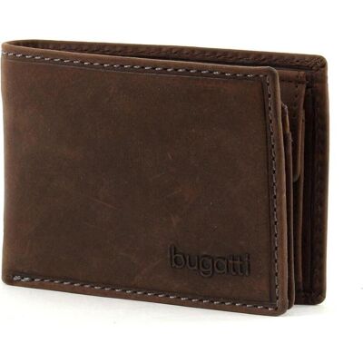 Bugatti Herren, Portemonnaie, Hunter Coin Wallet with Flap 4 CC embossed Logo, Braun Bugatti Herren, Portemonnaie, Hunter Coin Wallet with Flap 4 CC embossed Logo, Braun