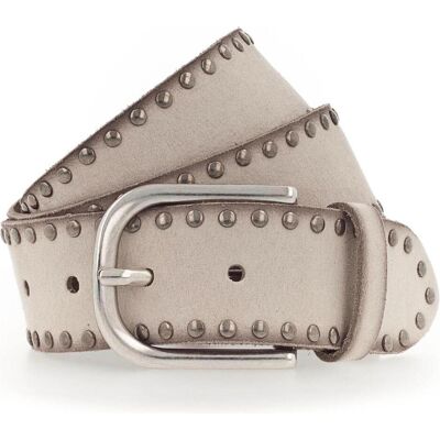 Vanzetti, Damen, Gürtel, Nietengürtel Leder, Braun, Grau, Beige, (85) Vanzetti, Damen, Gürtel, Nietengürtel Leder, Braun, Grau, Beige, (85)