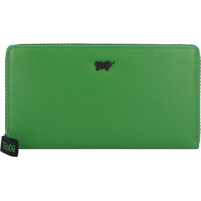 Braun Büffel, Damen, Portemonnaie, Capri Geldbörse RFID Schutz Leder 19 cm, Grün Braun Büffel, Damen, Portemonnaie, Capri Geldbörse RFID Schutz Leder 19 cm, Grün
