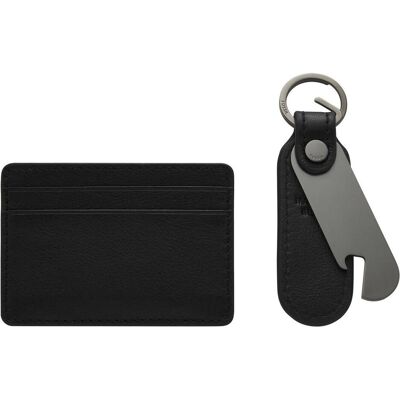 Fossil Unisex, Portemonnaie, Steven Card Case and Keyfob Bottle Opener Gift Set, Schwarz Fossil Unisex, Portemonnaie, Steven Card Case and Keyfob Bottle Opener Gift Set, Schwarz