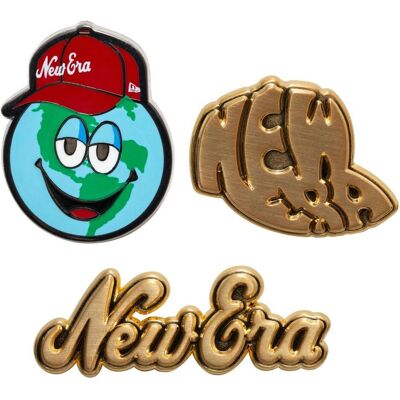 New Era, Anstecknadel, Universal Schmuck Caps Pin Badge 3Er Set, Mehrfarbig New Era, Anstecknadel, Universal Schmuck Caps Pin Badge 3Er Set, Mehrfarbig
