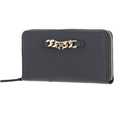 Tommy Hilfiger Damen, Portemonnaie, TH Luxe ZA Wallet, Grau Tommy Hilfiger Damen, Portemonnaie, TH Luxe ZA Wallet, Grau