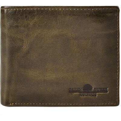 Greenburry, Herren, Portemonnaie, Newport Geldbörse RFID Schutz Leder 11 cm, Grün Greenburry, Herren, Portemonnaie, Newport Geldbörse RFID Schutz Leder 11 cm, Grün