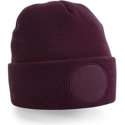 Beechfield, Unisex, Mütze, Circular Patch Beanie, Violett, (One Size) Beechfield, Unisex, Mütze, Circular Patch Beanie, Violett, (One Size)