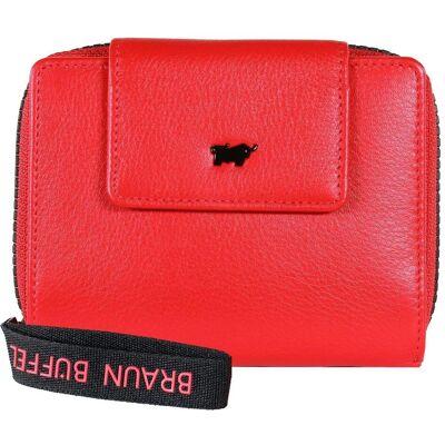 Braun Büffel, Damen, Portemonnaie, Capri Geldbörse Leder 12 cm, Rot Braun Büffel, Damen, Portemonnaie, Capri Geldbörse Leder 12 cm, Rot
