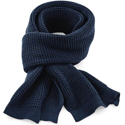 Beechfield, Unisex, Schal, Classic Waffle Knit Scarf, Blau Beechfield, Unisex, Schal, Classic Waffle Knit Scarf, Blau