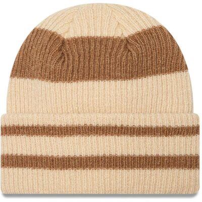 New Era, Damen, Mütze, Damen Wintermütze Cuff Stiped Beige / Khaki, Beige New Era, Damen, Mütze, Damen Wintermütze Cuff Stiped Beige / Khaki, Beige