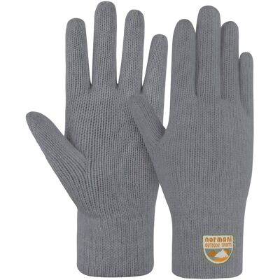 Normani, Unisex, Handschuhe, Kinder Merino Strick-Fingerhandschuhe „Berlingen“ - 9639, Grau, (3, 4, 5, 6) Normani, Unisex, Handschuhe, Kinder Merino Strick-Fingerhandschuhe „Berlingen“ - 9639, Grau, (3, 4, 5, 6)