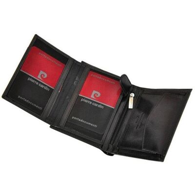 Pierre Cardin, Herren, Portemonnaie, Herrenbrieftasche aus Leder 326 YS520.1, Schwarz Pierre Cardin, Herren, Portemonnaie, Herrenbrieftasche aus Leder 326 YS520.1, Schwarz