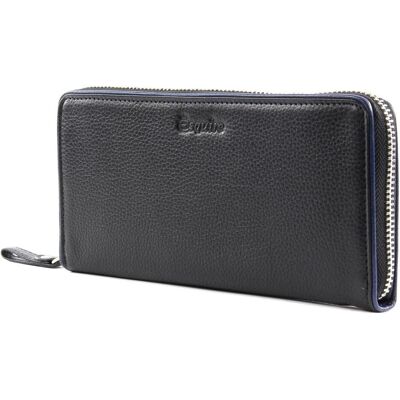 Esquire, Damen, Portemonnaie, Piping Zip Around Wallet, Blau, Schwarz Esquire, Damen, Portemonnaie, Piping Zip Around Wallet, Blau, Schwarz
