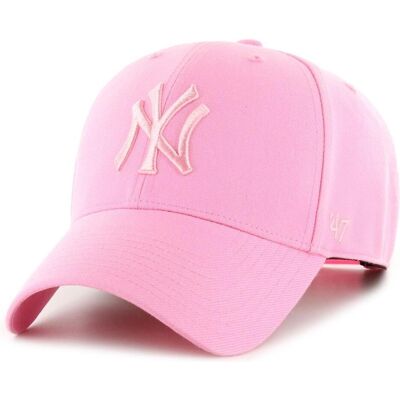 47 Brand, Herren, Cap, New York Yankees Baseball-Cap MLB MVP, Rosa, Pink, (One Size) 47 Brand, Herren, Cap, New York Yankees Baseball-Cap MLB MVP, Rosa, Pink, (One Size)