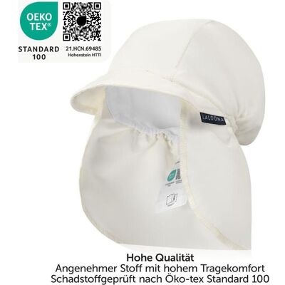 La Loona, Hut, LaLoona Babymützen & Babyhüte Schirmmütze mit Nackenschutz UPF 80 - Offwhite -, Weiss La Loona, Hut, LaLoona Babymützen & Babyhüte Schirmmütze mit Nackenschutz UPF 80 - Offwhite -, Weiss