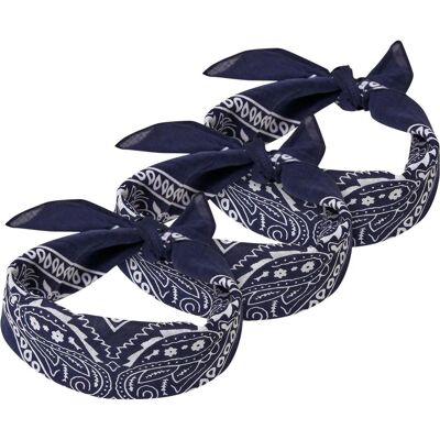 Urban Classics, Unisex, Schal, Bandana 3-Pack, Blau Urban Classics, Unisex, Schal, Bandana 3-Pack, Blau