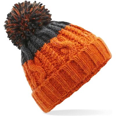 Beechfield, Unisex, Mütze, Apres Beanie, Grau, Orange, (One Size) Beechfield, Unisex, Mütze, Apres Beanie, Grau, Orange, (One Size)