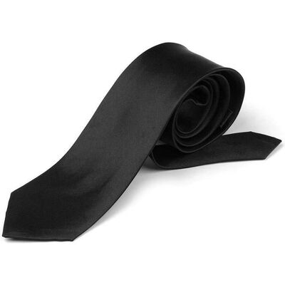 Oliver Weber Collection, Krawatte + Fliege, Krawatte Satin 8 cm für Herren klassische Krawatte für Büro oder festliche Veranstaltungen, Schwarz Oliver Weber Collection, Krawatte + Fliege, Krawatte Satin 8 cm für Herren klassische Krawatte für Büro oder festliche Veranstaltungen, Schwarz