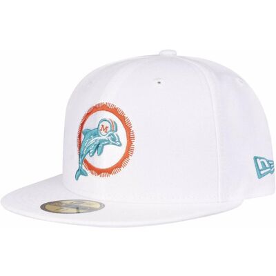 New Era, Herren, Cap, 59Fifty NFL Retro Miami Dolphins, Weiss, (7 1/8) New Era, Herren, Cap, 59Fifty NFL Retro Miami Dolphins, Weiss, (7 1/8)