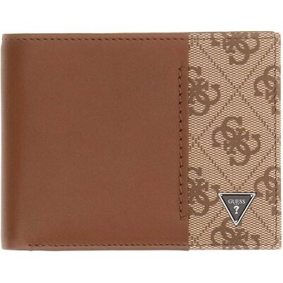 Guess Herren, Portemonnaie, Milano Bifold, Braun, Beige Guess Herren, Portemonnaie, Milano Bifold, Braun, Beige
