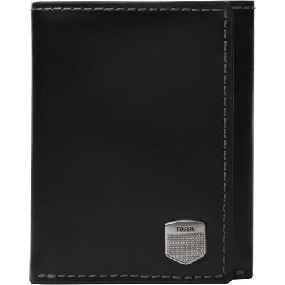 Fossil Herren, Portemonnaie, Hayes Trifold, Schwarz Fossil Herren, Portemonnaie, Hayes Trifold, Schwarz