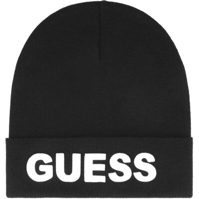 Guess Unisex, Mütze, Maxi Strickmütze, Weiss, Schwarz, (One Size) Guess Unisex, Mütze, Maxi Strickmütze, Weiss, Schwarz, (One Size)