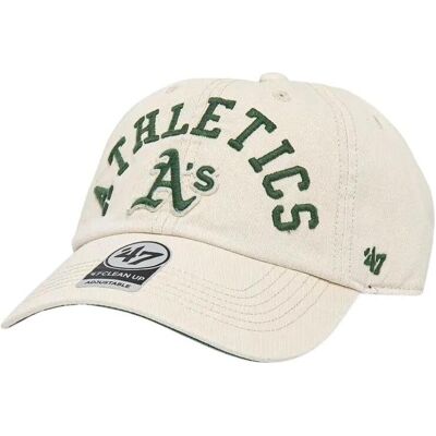 47 Brand, Herren, Cap, baseball kappe mlb oakland athletics clubhous faber clean up, Beige, (One Size) 47 Brand, Herren, Cap, baseball kappe mlb oakland athletics clubhous faber clean up, Beige, (One Size)