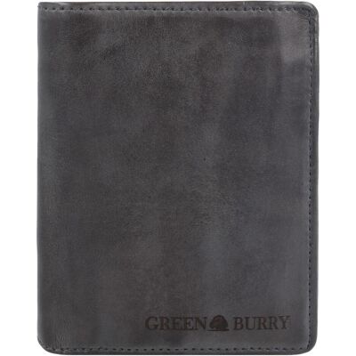 Greenburry, Herren, Portemonnaie, Vintage Washed Geldbörse Leder 10 cm, Grau Greenburry, Herren, Portemonnaie, Vintage Washed Geldbörse Leder 10 cm, Grau