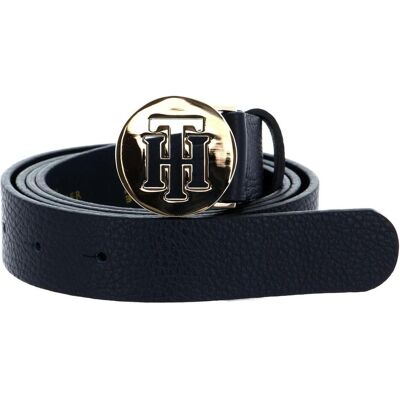Tommy Hilfiger Damen, Gürtel, TH Round Curve Belt 3.0, Blau Tommy Hilfiger Damen, Gürtel, TH Round Curve Belt 3.0, Blau