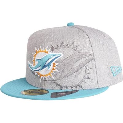 New Era, Herren, Cap, 59Fifty Cap - SCREENING NFL Miami Dolphins - 7 5/8, Grau, (7 5/8) New Era, Herren, Cap, 59Fifty Cap - SCREENING NFL Miami Dolphins - 7 5/8, Grau, (7 5/8)