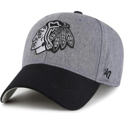 47 Brand, Herren, Cap, Adjustable Mvp Cap - Granite Chicago Blackhawks, Grau, (One Size) 47 Brand, Herren, Cap, Adjustable Mvp Cap - Granite Chicago Blackhawks, Grau, (One Size)