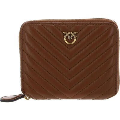 Pinko, Damen, Portemonnaie, Taylor Zip Around Sheep Nappa Chevron, Braun Pinko, Damen, Portemonnaie, Taylor Zip Around Sheep Nappa Chevron, Braun