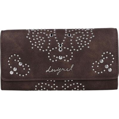 Desigual, Damen, Portemonnaie, Poker Face Mariona Geldbörse 19 cm, Braun Desigual, Damen, Portemonnaie, Poker Face Mariona Geldbörse 19 cm, Braun