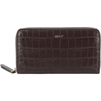 Abro, Damen, Portemonnaie, Leather Cocco Mondial Wallet, Braun Abro, Damen, Portemonnaie, Leather Cocco Mondial Wallet, Braun