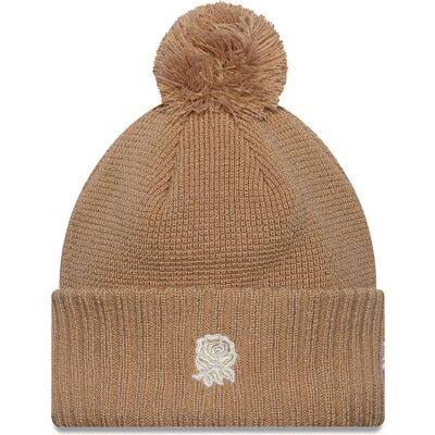 New Era, Damen, Mütze, Damen Bobble Wintermütze England Rugby, Beige New Era, Damen, Mütze, Damen Bobble Wintermütze England Rugby, Beige