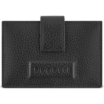Bugatti Damen, Portemonnaie, Elsa Kreditkartenetui RFID Schutz Leder 11 cm, Schwarz Bugatti Damen, Portemonnaie, Elsa Kreditkartenetui RFID Schutz Leder 11 cm, Schwarz