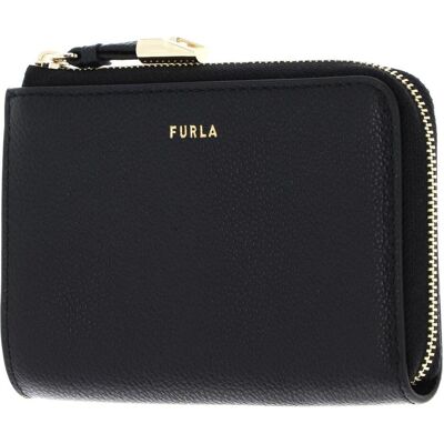 Furla, Damen, Portemonnaie, Vitello Night Goccia Card Case, Schwarz Furla, Damen, Portemonnaie, Vitello Night Goccia Card Case, Schwarz