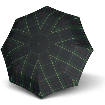 Knirps, Unisex, Regenschirm, T.200 medium duomatic check hunter, Grün Knirps, Unisex, Regenschirm, T.200 medium duomatic check hunter, Grün