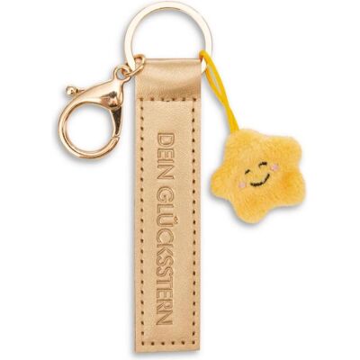 Magni, Unisex, Schlüsselanhänger, NICI Schlüsselanhänger Dein Glücksstern Kunstlederband mit Stern gold 10cm, Gelb, Gold Magni, Unisex, Schlüsselanhänger, NICI Schlüsselanhänger Dein Glücksstern Kunstlederband mit Stern gold 10cm, Gelb, Gold