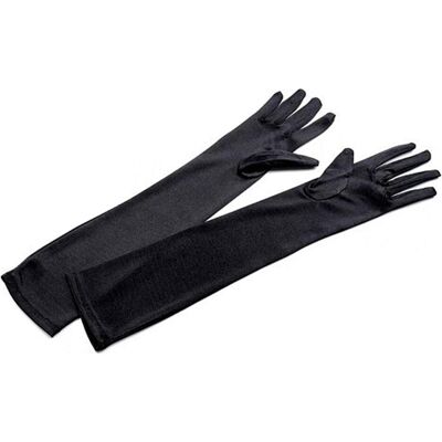 Oliver Weber Collection, Damen, Handschuhe, Satin Handschuhe lang feierliche Anlässe für Damen 700890, Schwarz, (One Size) Oliver Weber Collection, Damen, Handschuhe, Satin Handschuhe lang feierliche Anlässe für Damen 700890, Schwarz, (One Size)