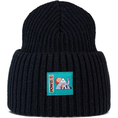 Buff, Mütze, Strickmütze Pow Rutger Schwarz, Schwarz Buff, Mütze, Strickmütze Pow Rutger Schwarz, Schwarz