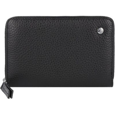 Abro, Damen, Portemonnaie, Adria Geldbörse Leder 15.5 cm, Schwarz Abro, Damen, Portemonnaie, Adria Geldbörse Leder 15.5 cm, Schwarz