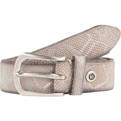 B.Belt, Damen, Gürtel, Gürtel Leder, Mehrfarbig, Beige, Silber, (90) B.Belt, Damen, Gürtel, Gürtel Leder, Mehrfarbig, Beige, Silber, (90)