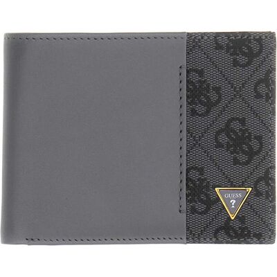 Guess Herren, Portemonnaie, Milano Bifold, Schwarz, Grau Guess Herren, Portemonnaie, Milano Bifold, Schwarz, Grau