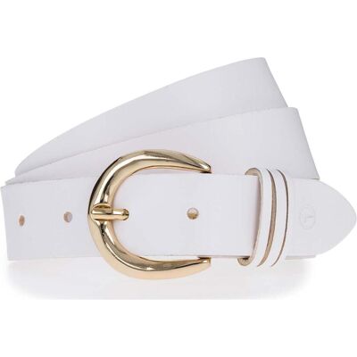 Tamaris Damen, Gürtel, Gürtel Leder, Weiss, (90) Tamaris Damen, Gürtel, Gürtel Leder, Weiss, (90)