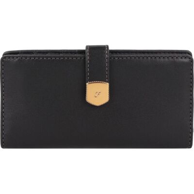 Fossil Damen, Portemonnaie, Lennox Geldbörse Leder 16.5 cm, Schwarz Fossil Damen, Portemonnaie, Lennox Geldbörse Leder 16.5 cm, Schwarz