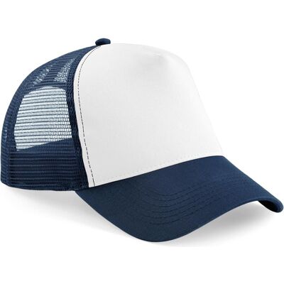 Beechfield, Jungen, Cap, Verstellbare Trucker-Cap Kinder, Blau, Mehrfarbig, Weiss, (One Size) Beechfield, Jungen, Cap, Verstellbare Trucker-Cap Kinder, Blau, Mehrfarbig, Weiss, (One Size)