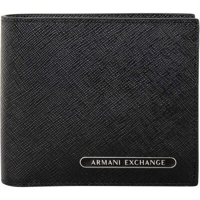 Armani Exchange Herren, Portemonnaie, Essential Barcelona Side Lettering Logo Wallet Geschenkset, Schwarz Armani Exchange Herren, Portemonnaie, Essential Barcelona Side Lettering Logo Wallet Geschenkset, Schwarz