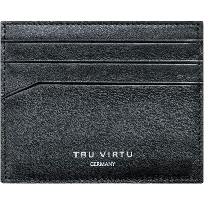 Tru Virtu, Unisex, Portemonnaie, Card Case Soft Nappa Black, Schwarz Tru Virtu, Unisex, Portemonnaie, Card Case Soft Nappa Black, Schwarz