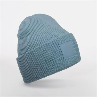 Beechfield, Unisex, Mütze, Wollmütze mit breitem Umschlag und tonalem Patch, Blau, (One Size) Beechfield, Unisex, Mütze, Wollmütze mit breitem Umschlag und tonalem Patch, Blau, (One Size)